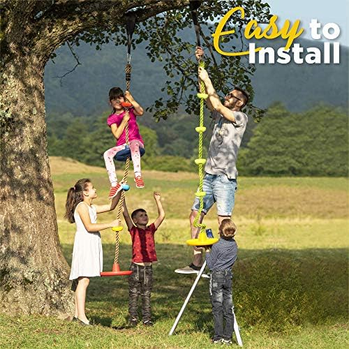 40 инчи летачки чизми за лулање искачување на јажето и дрвото за замав со платформи за деца за деца - тркалезно затворено играчки