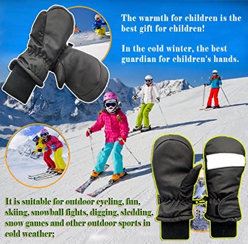 Acazmpar Kids Ski Mittens Водоотпорни нараквици Зимски топли снежни ракавици за деца со мали деца