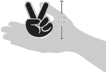 Два прста мир знак за црно класично лого закрпи шијат железо на везена апликација знак знак за лепенка облека костум