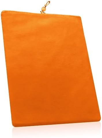Кутија за боксерски бран компатибилен со таблетот Yosatoo Android за деца y101 - кадифена торбичка, мека велурна ткаенина торба со ракав со влечење - Задебелен портокал