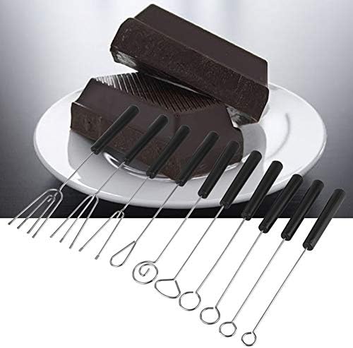 10 парчиња Чоколадна Вилушка Самостојни Материјали За Печење Вилушка За Потопување Чоколадо Од Нерѓосувачки Челик