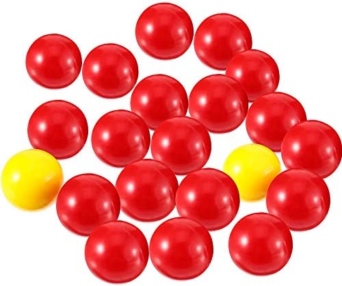 Gejoy 21 парчиња замена на игра мермери 1 сет игра за замена на игри компатибилни со гладни гладни хипопови, 19 црвени топки и 2 жолти топки