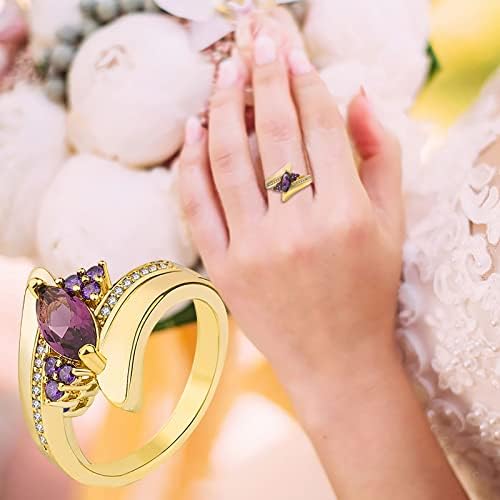 2023 година Нов ангажман круг Циркони жени свадбени прстени накит за накит за жена со целосен дијамантски дами прстен со големина 11
