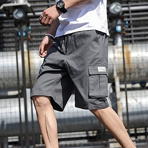 Карго шорцеви за мажи Обични летни пешачки шорцеви џебови за мажи 7 инчи работни шорцеви риболов плус шорцеви со големина