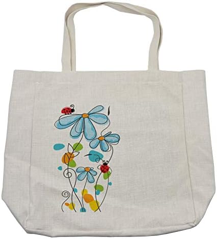 Торба за купување торбичка за ладили на амбсони, цвеќиња од овални куполи во форма на купола, илустрација што никогаш не завршува со loveубовна