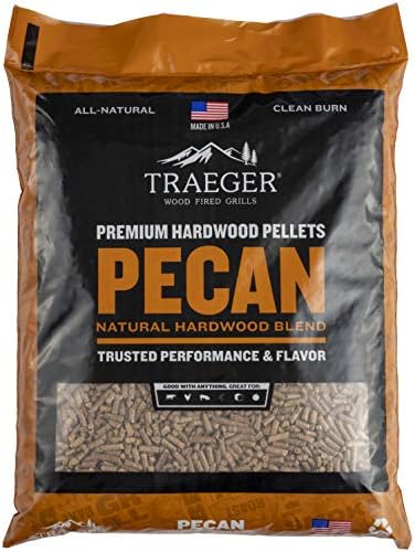 Traeger Grills Pecan сите природни дрвени пелети за пушачи и скари за пелети, BBQ, печење, печење и скара, торба од 20 lb.