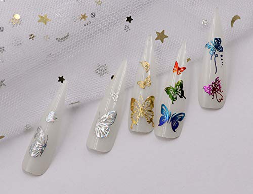 Налепници за уметност од 4 лекови од пеперутка ги декораат декорацијата за уметност на ноктите