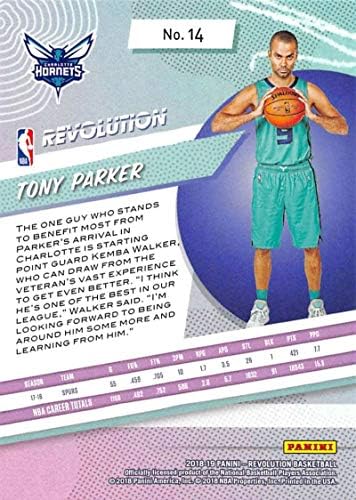 2018-19 Панини револуција 14 Тони Паркер Шарлот Хорнетс кошаркарска картичка