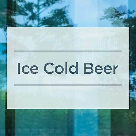 CGSignLab | Ледено Ладно Пиво-Основен Чај Прицврстување На Прозорецот | 27 x18