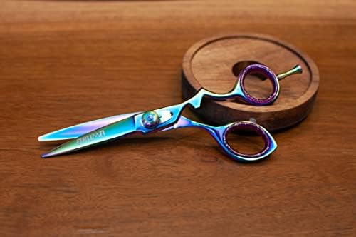 Ножици За сечење коса Ножици 6 Фризерски Редовни Ножици Јапонски Нерѓосувачки Челик Со Одвојливи Влошки За Прсти