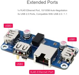 Ethernet/USB Hub Hat B With Box ABS Case за Raspberry Pi Zero/Zero W/2 W/Zero WH/2 WH, PC, со 1 RJ45 10/100m Етернет порта, 3 USB порти компатибилни