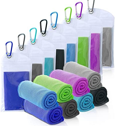 Амгико Инстант ладење крпа 8 пакувања, крпи за тренингот за теретана мека дише микрофибер крпи за спортски салата крпи фитнес