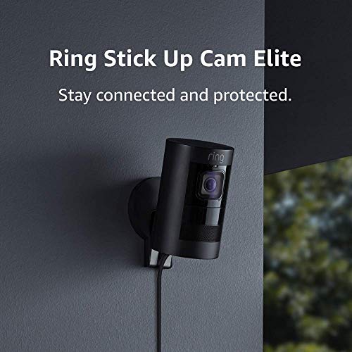 Ring Ring Up Cam Elite, Power Over Ethernet HD Security Camera со двонасочен разговор, ноќно гледање, работи со Alexa - White