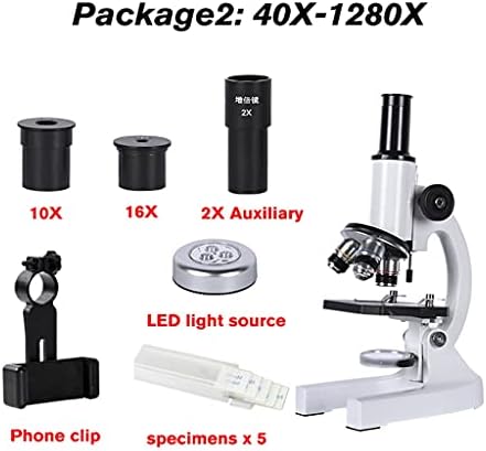 UXZDX CUJUX 640X 1280X 2000X HD биолошки микроскоп монокуларен студентски образование LED светлосен држач за електронски окулај)