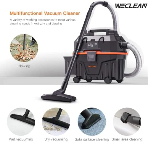 Weclean V7 Shop Vac 4 gallon 5,5 Peak HP Wet Wet Shum Vacuum Cleancial Commercial Vacuum чистач со вентилатор за автомобил