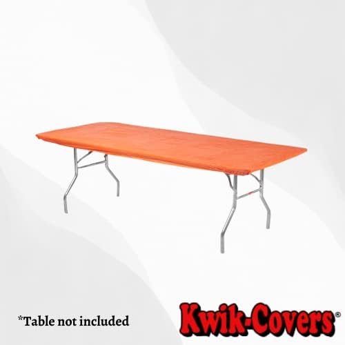 Квик -прекрива 10 пакувања на правоаголни пластични табели за табели - 6 'Опции за стапало или 8' - Опции за внатрешна или отворена