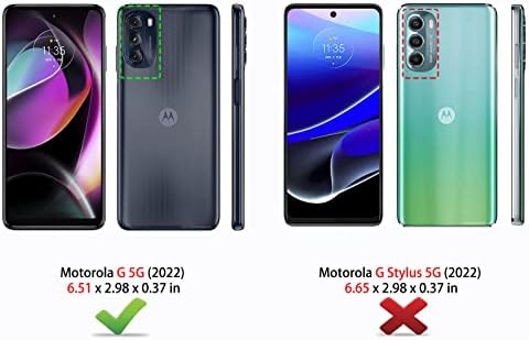Qinmay Компатибилен Со Moto G 5G 2022 Случај со HD Заштитник На Екранот, Motorola G 5G 2022 Телефон случај 3 во 1 Тежок Оклоп Шокпрофон Телефон Случај За Motorola MOTO G 5G 2022