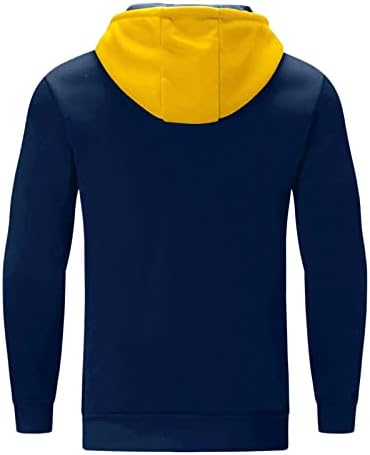 Zhuer Mens Долг ракав блок во боја на бои 2 парчиња облеки Поставете целосна атлетска облека со атлетски потк.