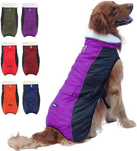 Зимски јакни за кучиња Емст, топло зимско кучиња со џеб, рефлексивно кученце ладно време кучиња палто за мали кучиња, 6 бои 6 големини