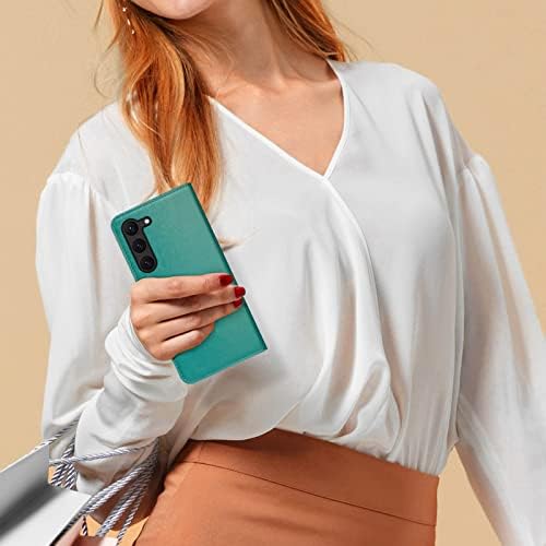 XcaseBar За samsung Galaxy S23 плус паричник случај со xcasebar rfid Блокирање Q Држач За Кредитна Картичка, Flip Фолио Книга стп Кожа телефон