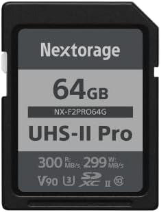 NextOrage Јапонија Ултра Брз V90 UHS-II SD картичка 64 GB MAX Брзина на пишување 299MB/s Брзина на читање 300MB/s