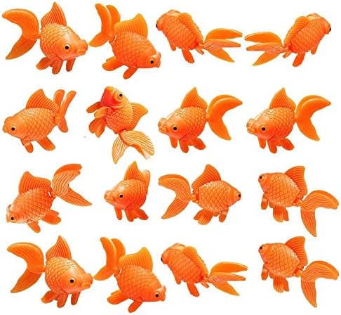 XMHF 20 Еез Лажна Златна Рипка Вештачки Портокалови Пловечки Риби Украси Украси За Аквариумски Аквариум