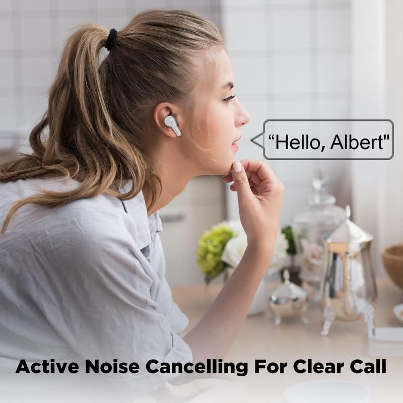 Безжични Слушалки, Активни Слушалки За Поништување На Бучава Со Bluetooth 5.2-Пренослив Случај За Полнење-Микрофон, 8h Активно Намалување На Бучавата, Bluetooth Слушалки Со Ја