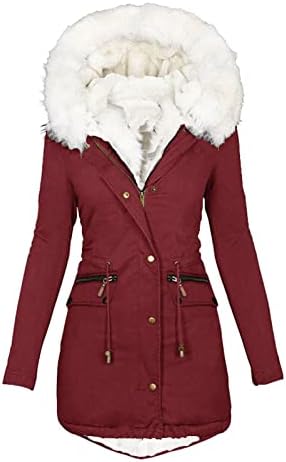 Зимска јакна жени руно наредени долги ракави цврсти дуксери на надворешната облека, обични задебелени топло тешки кардигански палто