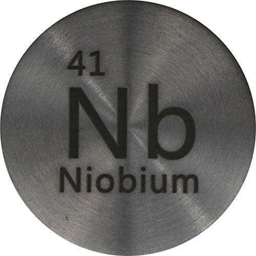 Ниобиум 24,26мм метален диск 99,95% чист за собирање или експерименти
