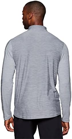 RBX активни машки перформанси Лесен супер мек долг ракав 1/4 поштенски кошула