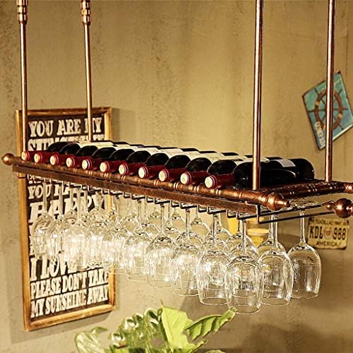 Креативна едноставност, решетката за вино под кабинетот Монтирано железо црвено вино држачи Подигната чаша решетката за домаќинства дневна соба