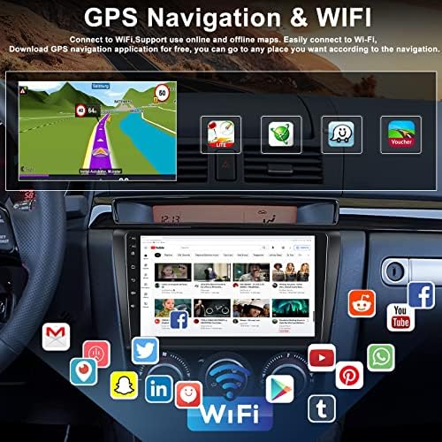 Андроид 11 Автомобил Стерео за Мазда 3 2006-2012 Со Безжичен Apple Carplay Android Auto, 9 Екран На Допир Автомобил Радио Со WiFi,