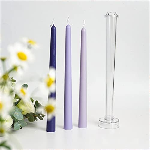 2-пакувања калапи од свеќа, калапи за тело за свеќи за правење свеќи, чиста пластична столб од свеќи од свеќи, класичен висок калап