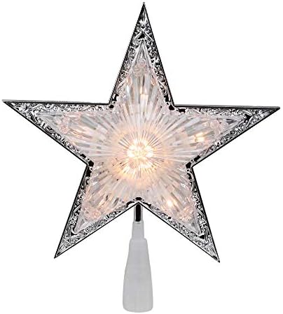 9 Претходно Осветлено Сребро И Јасен Кристал 5 Точка Ѕвезда Елка Топер-Јасни Светла