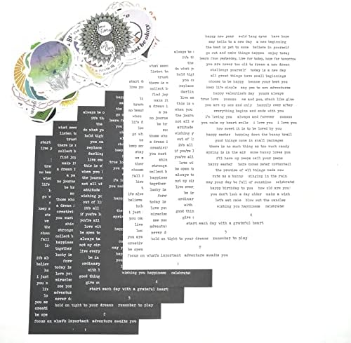 Средства за книги за книги, 8 лим （528 парчиња) Гроздобер за налепници за записи и дополнителни 52 парчиња налепници за свесност за ментално
