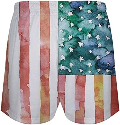 Шорцеви за жени случајно лето плус големина висока половината за салата за нозе шорцеви американско знаме удобно гроздобер улична облека Харајуку