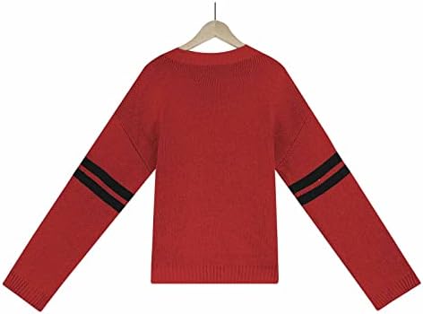 Womenените y2k џемпер со џемпер врвови женски симпатични печати пулвер џемпери зимски лабави случајни скокачи плетени врвни кошули
