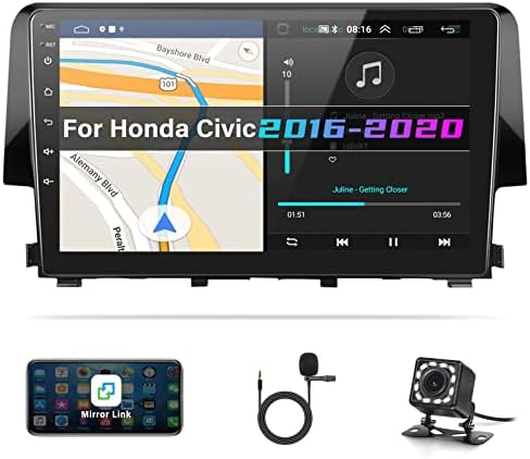 Андроид Автомобил Стерео За Хонда Цивик -2020, 9 Екран На Допир Автомобил Стерео Радио Во Цртичка НАВИГАЦИЈА ГПС Главни Единици со Bluetooth