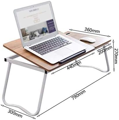 Компјутерска биро WSSBK, преносен лаптоп биро, решетка за читање, биро, лаптоп биро, преклопување, боја на дрво