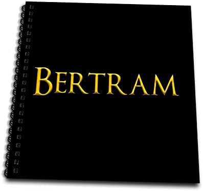3drose Бертрам популарно име на бебето во Америка. Жолта на црна боја. - цртање книги