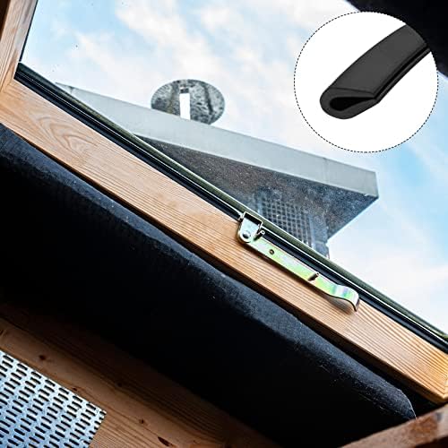 Trims Metallixity Edge 1PCS, PVC U каналот се вклопува 1-2mm Edge Seal Strip - За прозорецот за домашни врати, црна