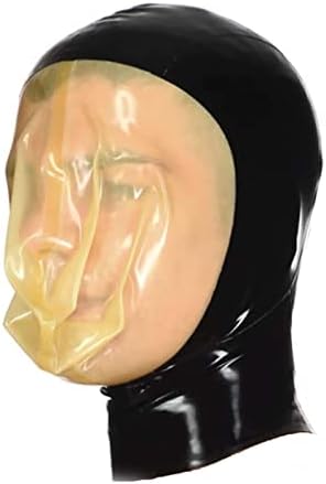 Монник латекс гумена маска со фетиш SM за возврат торба за дишење за забава со теловии за забави