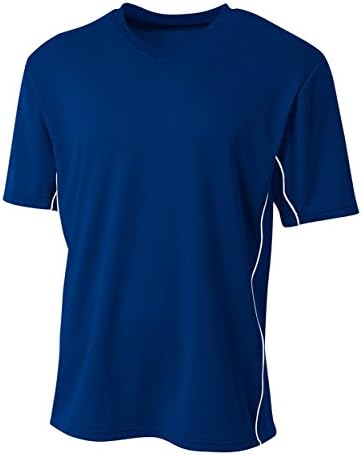 Страничен панел со спортови за спортска облека со 2-бои V-вратот за дишење на кошула од кошула со униформа на врвот на врвот