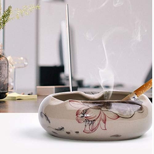 Шип ретро керамички пепелник, тренд на креативна личност со рачно насликан тренд на кинеска стил за дневна соба за кафе, поставена