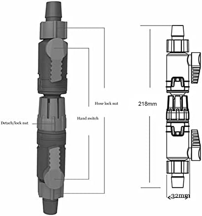 Аквариум Филтер Конектор Аквариум Контрола На Водата Вентил Риба Резервоарот Црево Цевка Брзо Ослободување Двојно Допрете Конектор