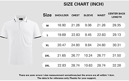 Вентио мажите голф поло маички со копчиња за голф-долу, кратки ракави Поло кошула Топ S/m/l/xl/xxl