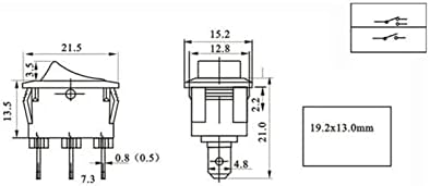 Рокер Прекинувач 5 парчиња/многу KCD1 21 * 15 LED 3 PIN SPST 250V 6A Прекинувач ЗА Брод SPST Вклучување/Исклучување Прекинувач За Позиција
