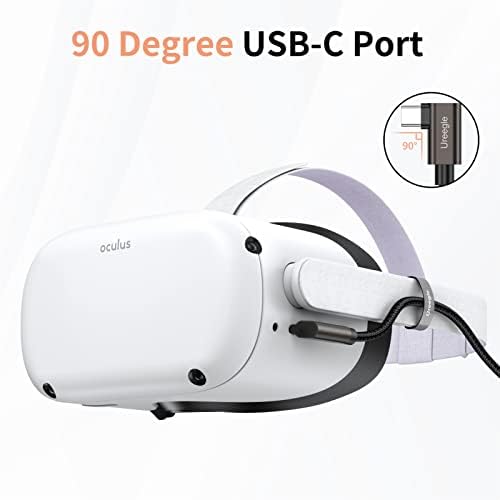 VR Link Cable 16FT, компатибилен со Oculus/Meta Quest 2 додатоци и Steam VR, USB 3.0 до Type C Charger Charger, голема брзина 5GPBS