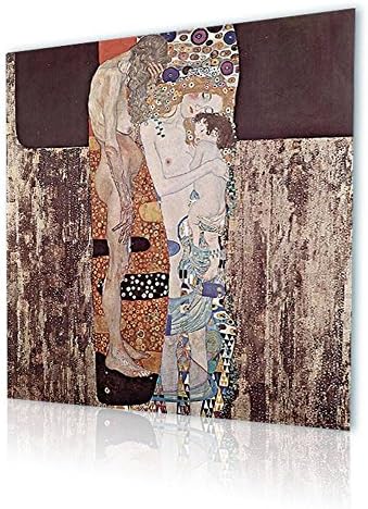 АЛОНЛИНСКИ АРТ - Мајка и дете Три векови на жена од Густав Климт | Рамка за истегнување на платно на подготвена рамка за виси -