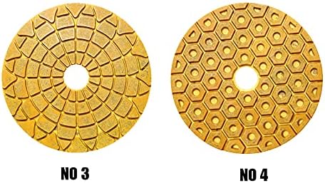 6 парчиња/сет 4 инчи подложни за полирање на супер дијаманти 100мм бакарна метална врска Влажна подлога за полирање за мермер